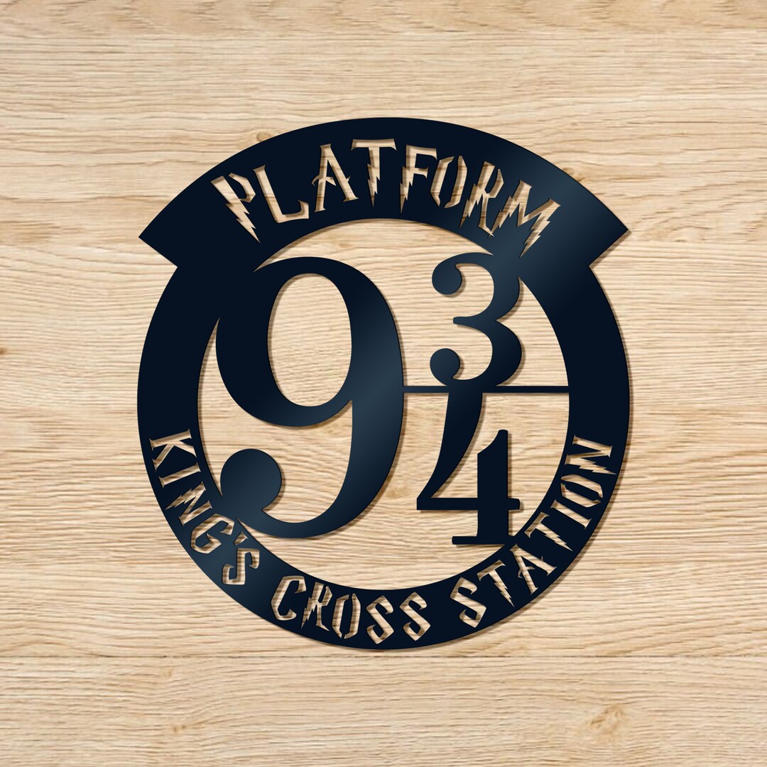 Platform 9 &amp; 3/4 Metal Sign Personalized Platform 9 and 3 - Etsy