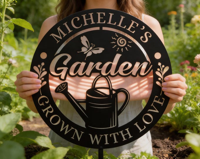 Custom Metal Garden Sign, Rustic Farmhouse Decor, Gifts for Gardeners, Greenhouse Wall Art