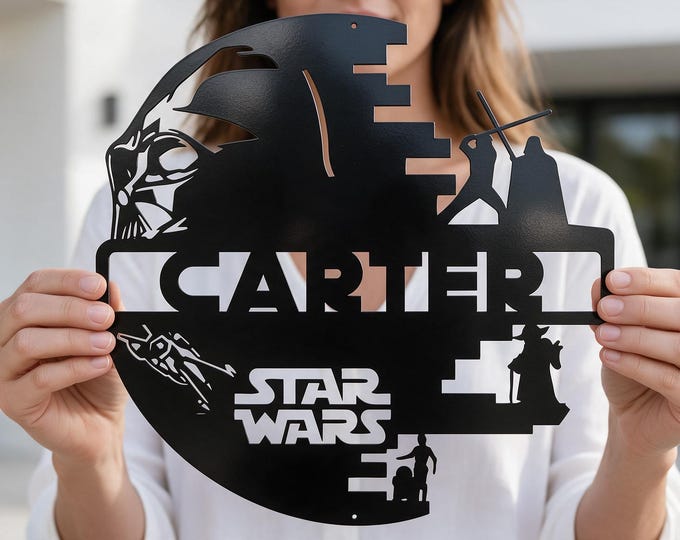 Custom Star Wars Metal Sign, Darth Vader Silhouette Decor