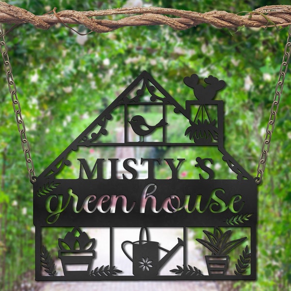 Custom Metal Hanging Garden Sign, Welcome to Our Garden , Memory Garden Sign, Grandparent Day Garden Gift, Floral Address Sign, BackYard Art