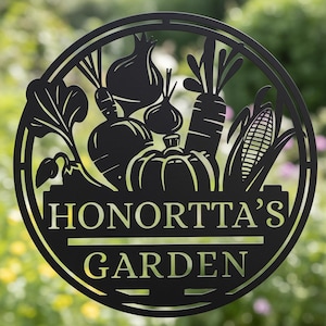 Personalisiertes Gemüsegarten-Schild, Benutzerdefinierte Veggie Patch-Dekor, Zuteilungsschild, Erhöhte Beet-Markierung, Küchengarten-Plakette, Gärtnergeschenk
