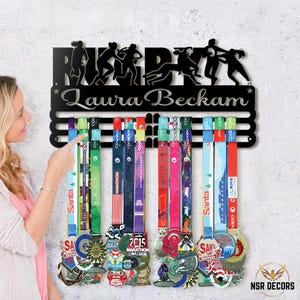 Custom Rugby Medal Hanger with Name, Rugby Medal Display Rack, Rugby Player Gift, Sports Medal Holder, Award Rack for Kids & Adults