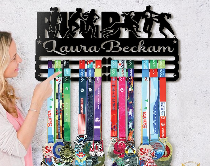 Custom Rugby Medal Hanger: Personalized Sports Award Display