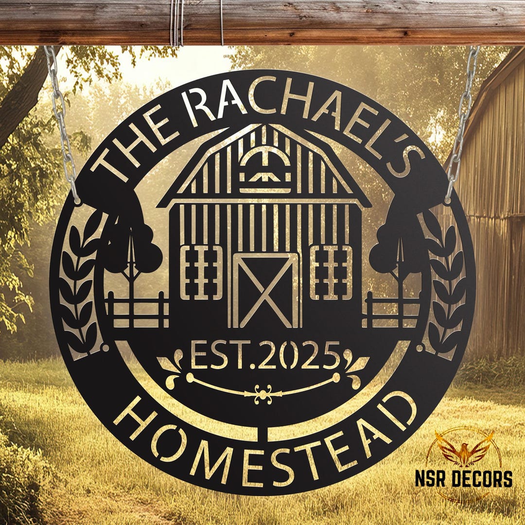 Homestead Sign Design Personalized Homestead Metal Sign, Custom Farmhouse Decor - Etsy