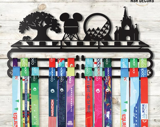 Disney Medal Hanger, Monorail Design, Marathon Medal Display