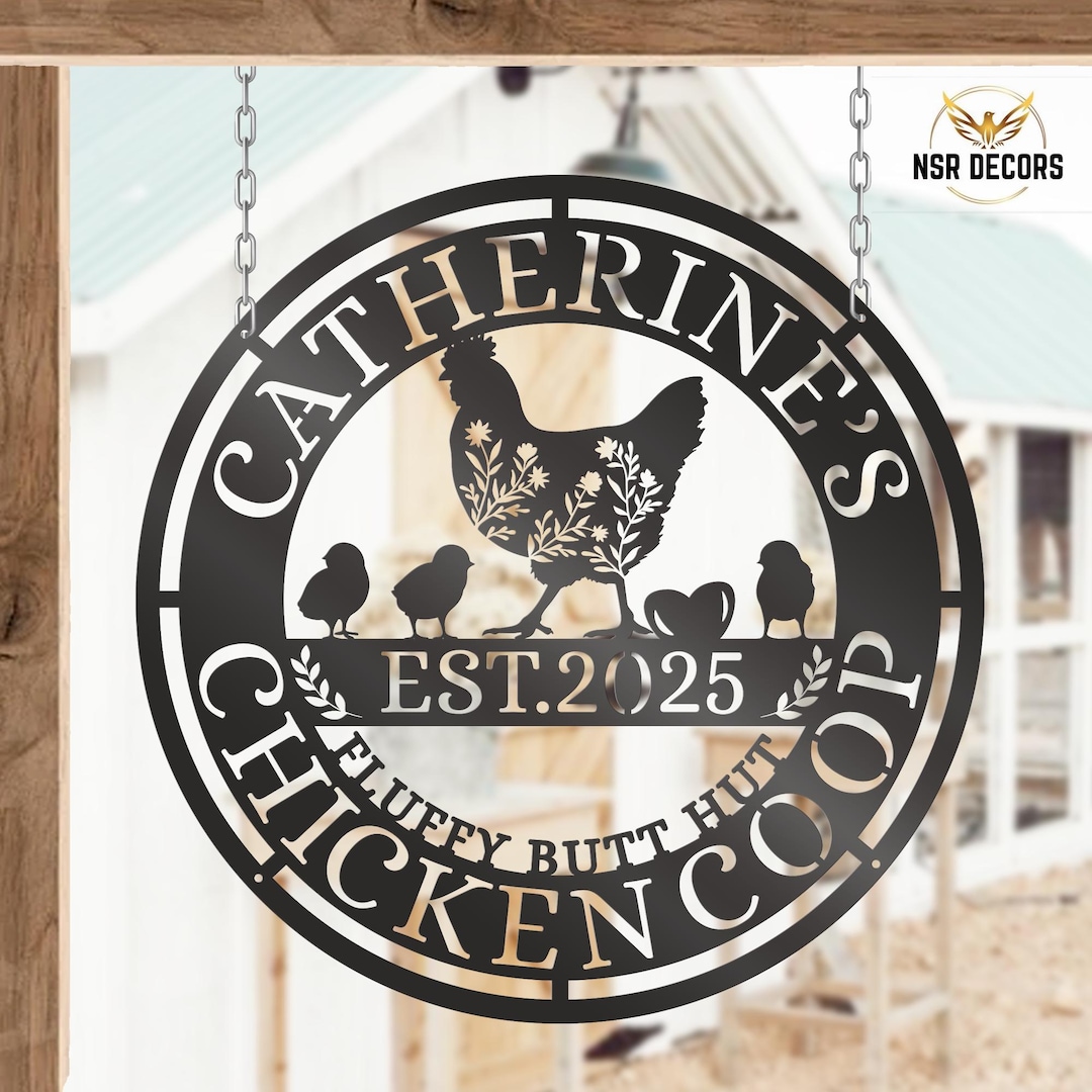 Personalized Chicken Coop Sign, Chicken Coop Wall Art, Custom Chicken — free download