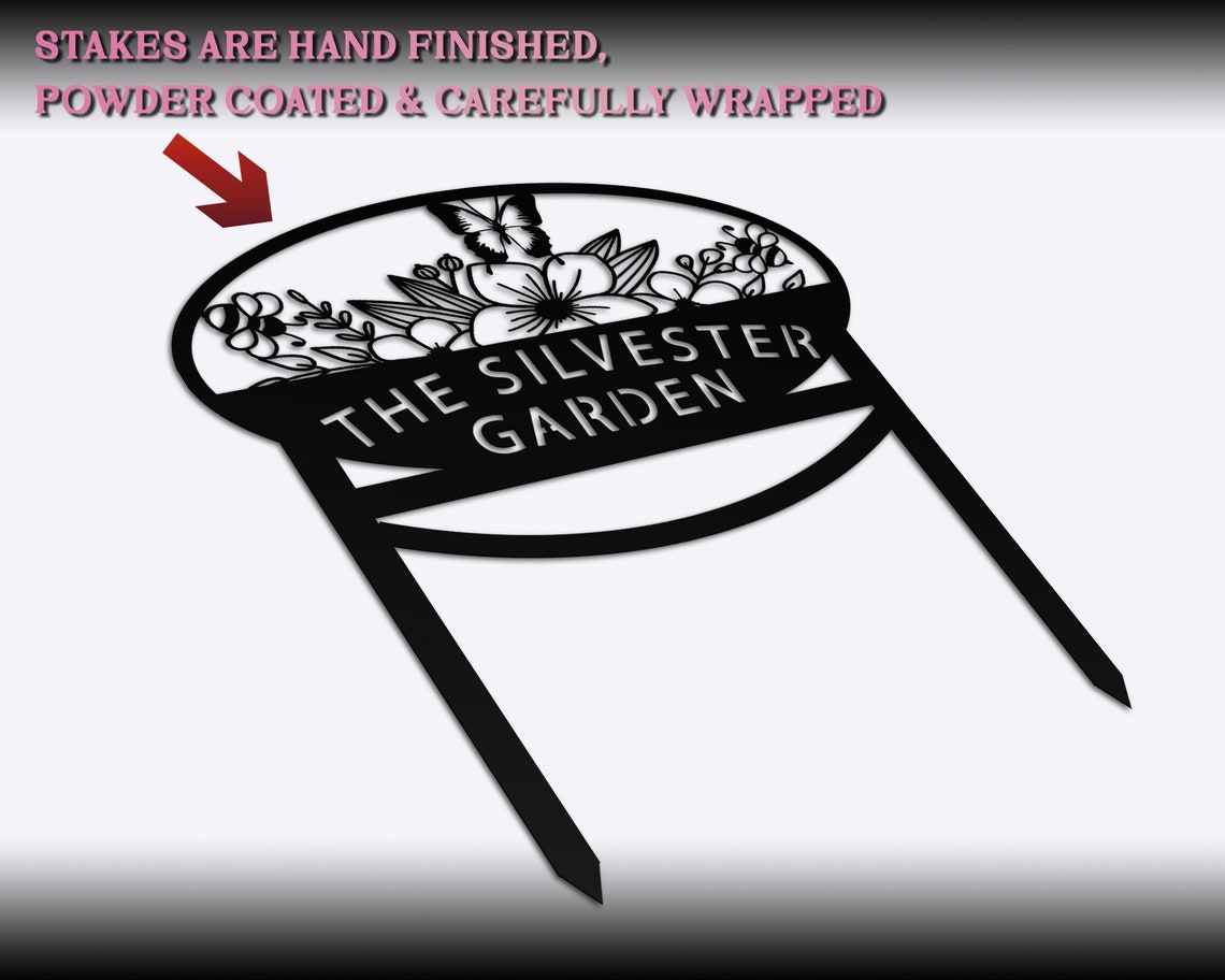 Personalized Metal Garden Sign Custom Gardener Name Sign Etsy