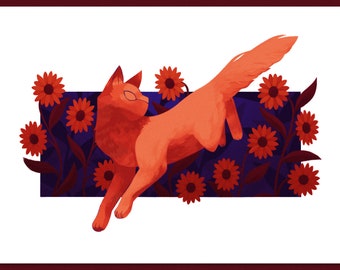 Cat of Summer - Art print