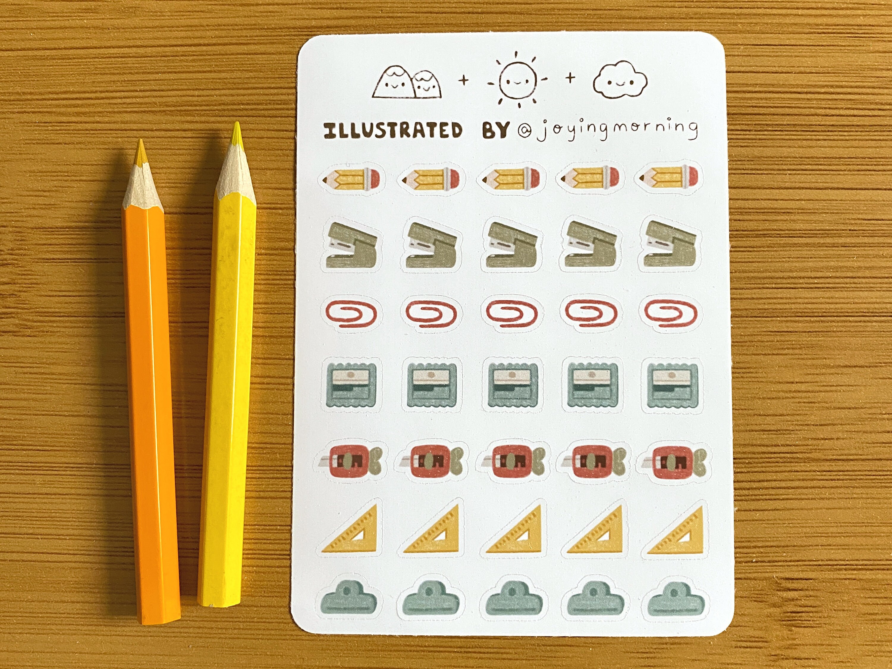 Kawaii Stationery Sticker Sheet – Journal Planner Stickers - Etsy