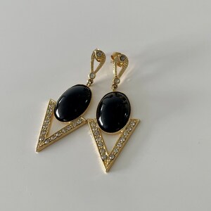 Vintage art deco triangular dangling earrings image 3