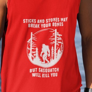 Débardeur drôle Bigfoot Débardeur Sasquatch Débardeur en jersey unisexe Bigfoot Cadeau de fête des pères pour les amateurs de Bigfoot, Vêtements de sport Sasquatch pour femmes