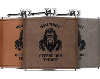 Bigfoot Drinking Flask, Sasquatch travel flask, Gift For Him Or Her