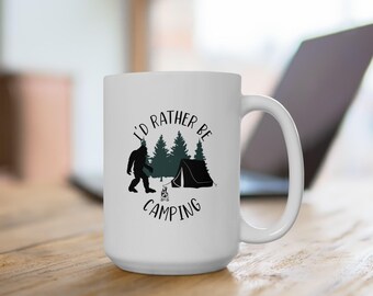 Campsite Bigfoot Ceramic Mug: Funny Camping Gift