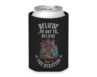 Bigfoot Can Cooler, Sasquatch Koozie, Funny Animal Beverage Holder, Cryptid Drink Sleeve, Mythical Beverage Insulator