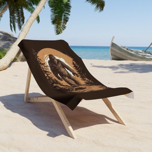 Bigfoot Beach Towel, Sasquatch Wrap, Bigfoot Sun Blocker, Yeti Beach Accessory, Ape man Beach Blanket,