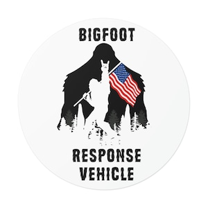 Bigfoot Response Vehicle Vinyl Sticker - Sasquatch Car Decal