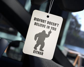Bigfoot Car Air Freshener, Sasquatch Auto Accessories, Yeti Novelty Gag Gift