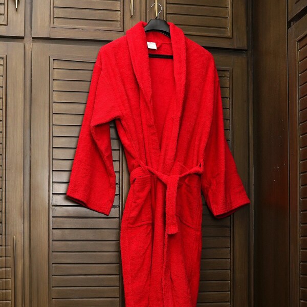 thumbnail image 2 of Nefertari 100% Organic Egyptian Cotton Hooded Bathrobe | Unisex, Long Sleeve, Quilted 2 of 6