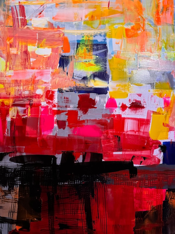 Acrylic Abstract Painting 71 - Etsy