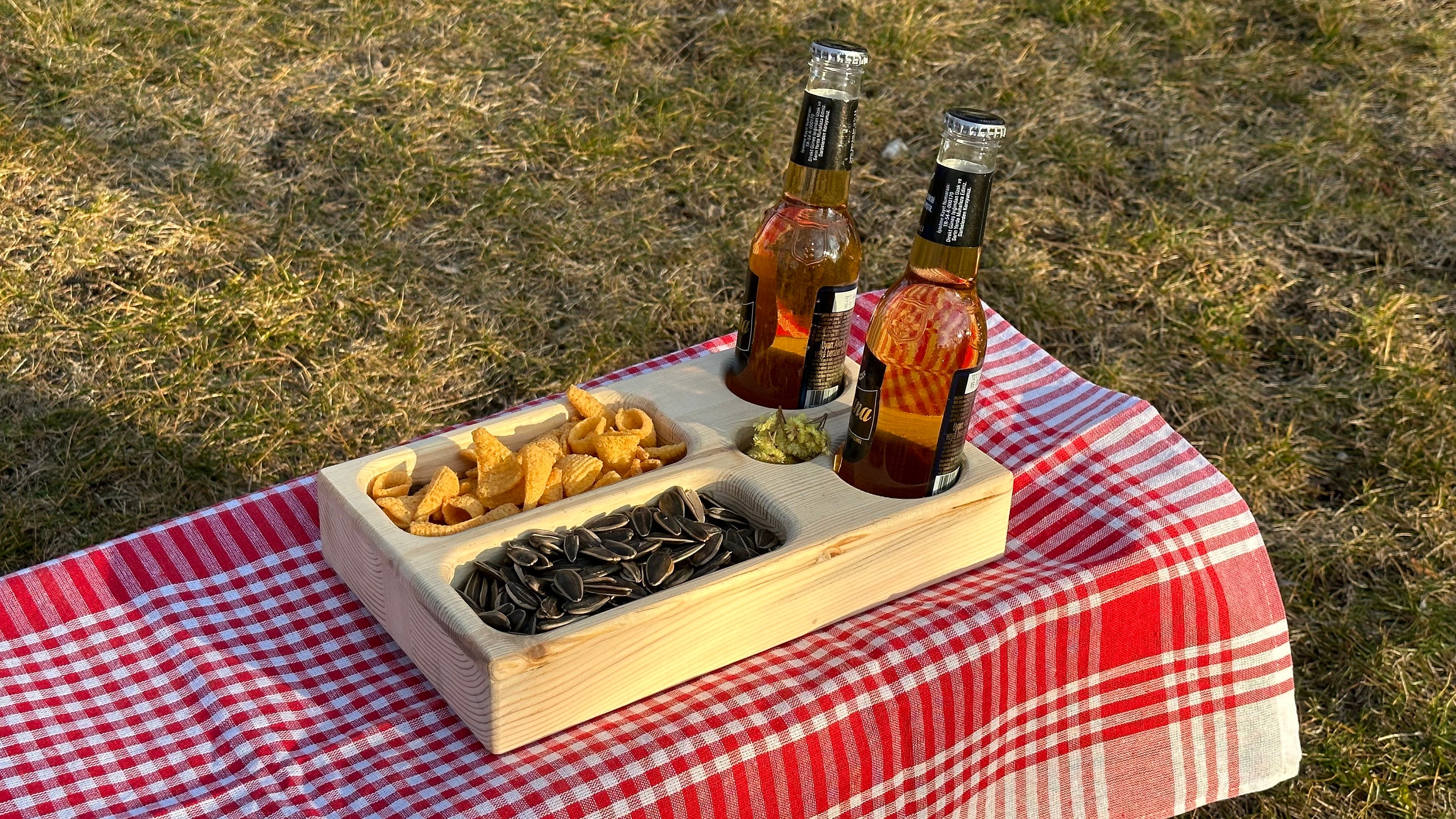 Snackbutler Drink Box Snacks Tray Wood Beer Box Couch Etsy