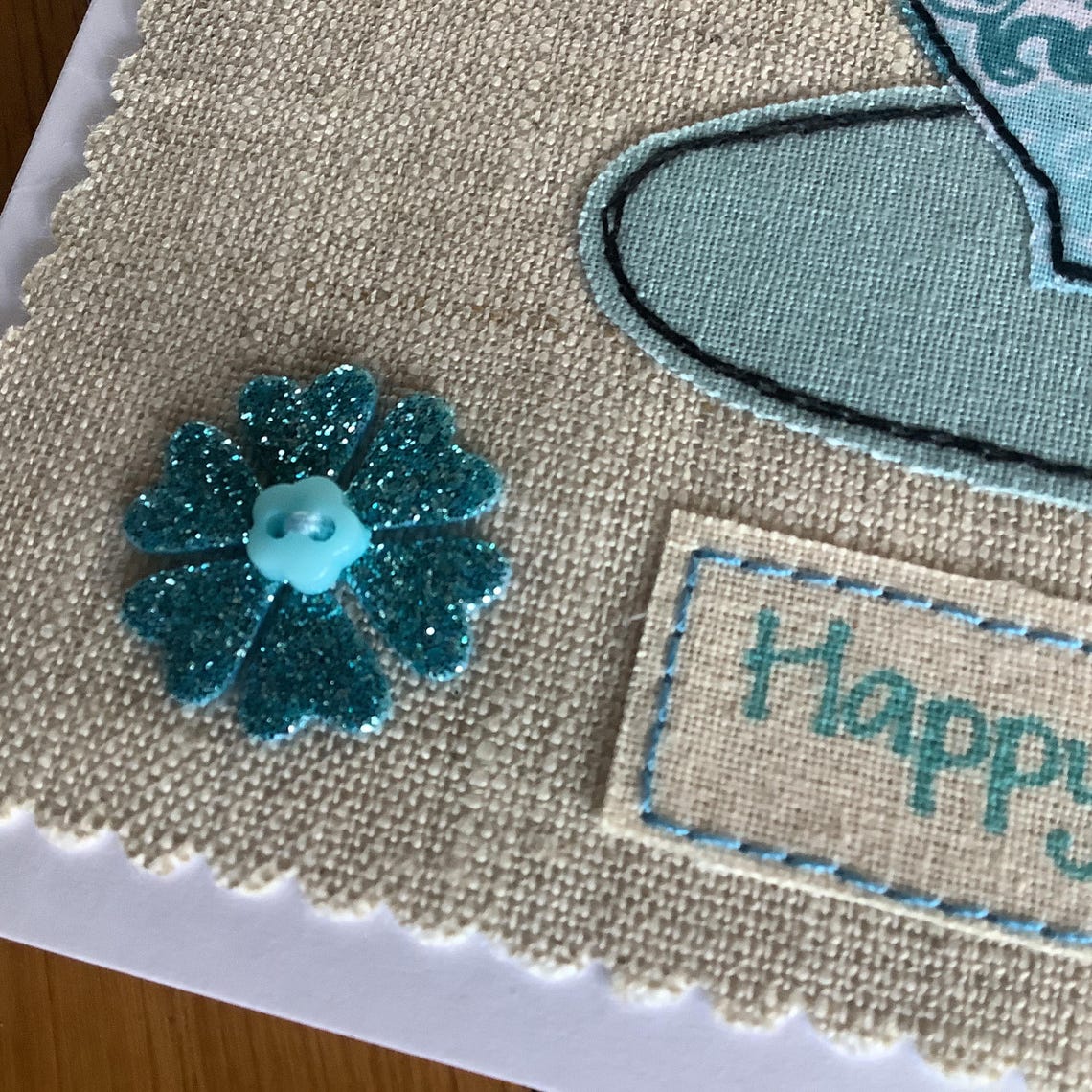 Handmade 70th Birthday Card - Personalised Option - Fabric - Etsy UK