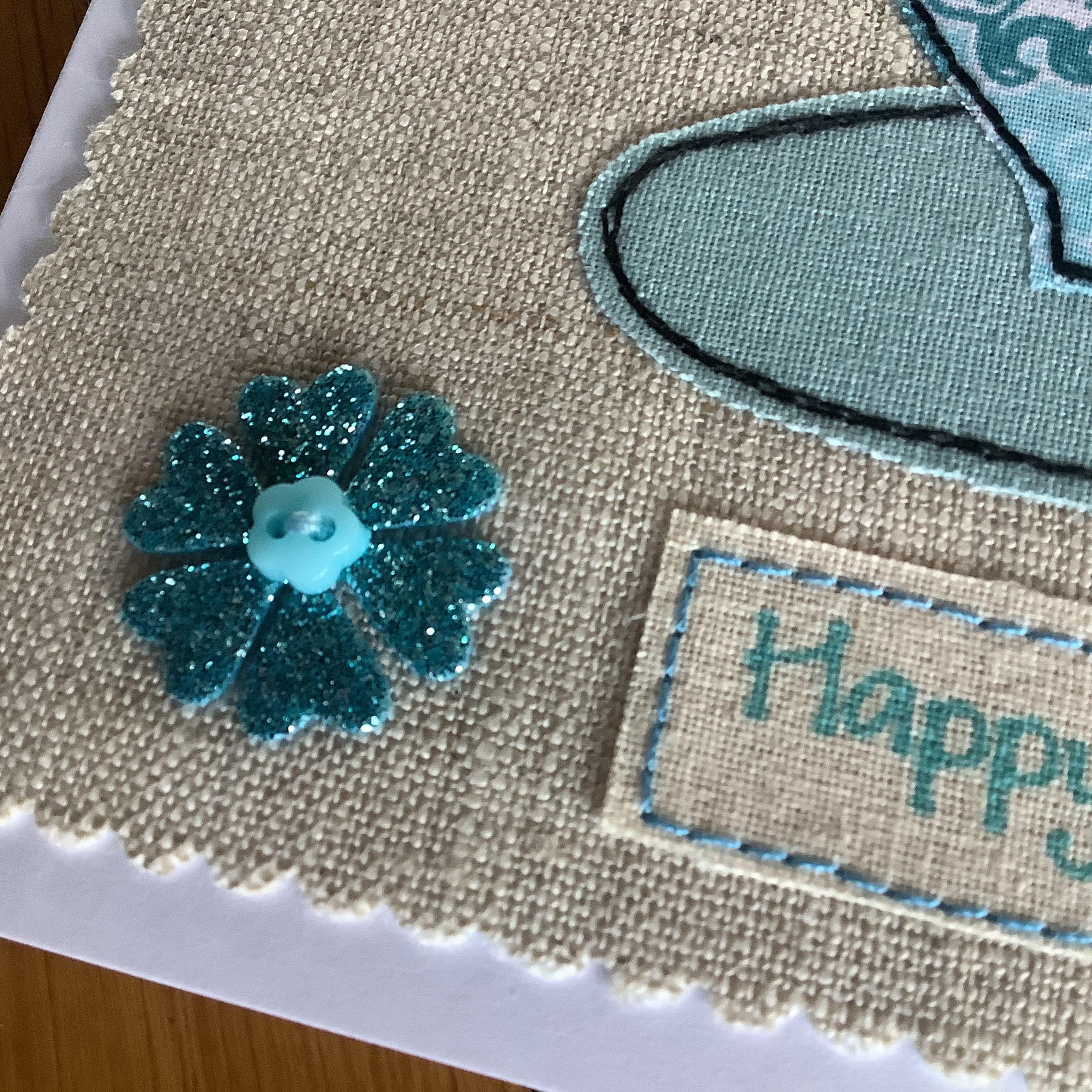 Handmade 70th Birthday Card - Personalised Option - Fabric - Etsy UK