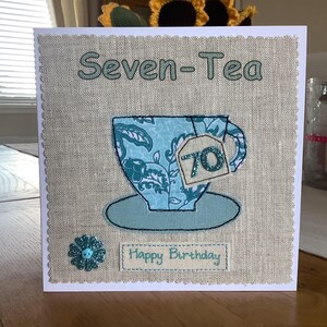 Handmade 70th Birthday Card Personalised Option Fabric - Etsy