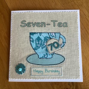 Handmade 70th Birthday Card Personalised Option Fabric - Etsy