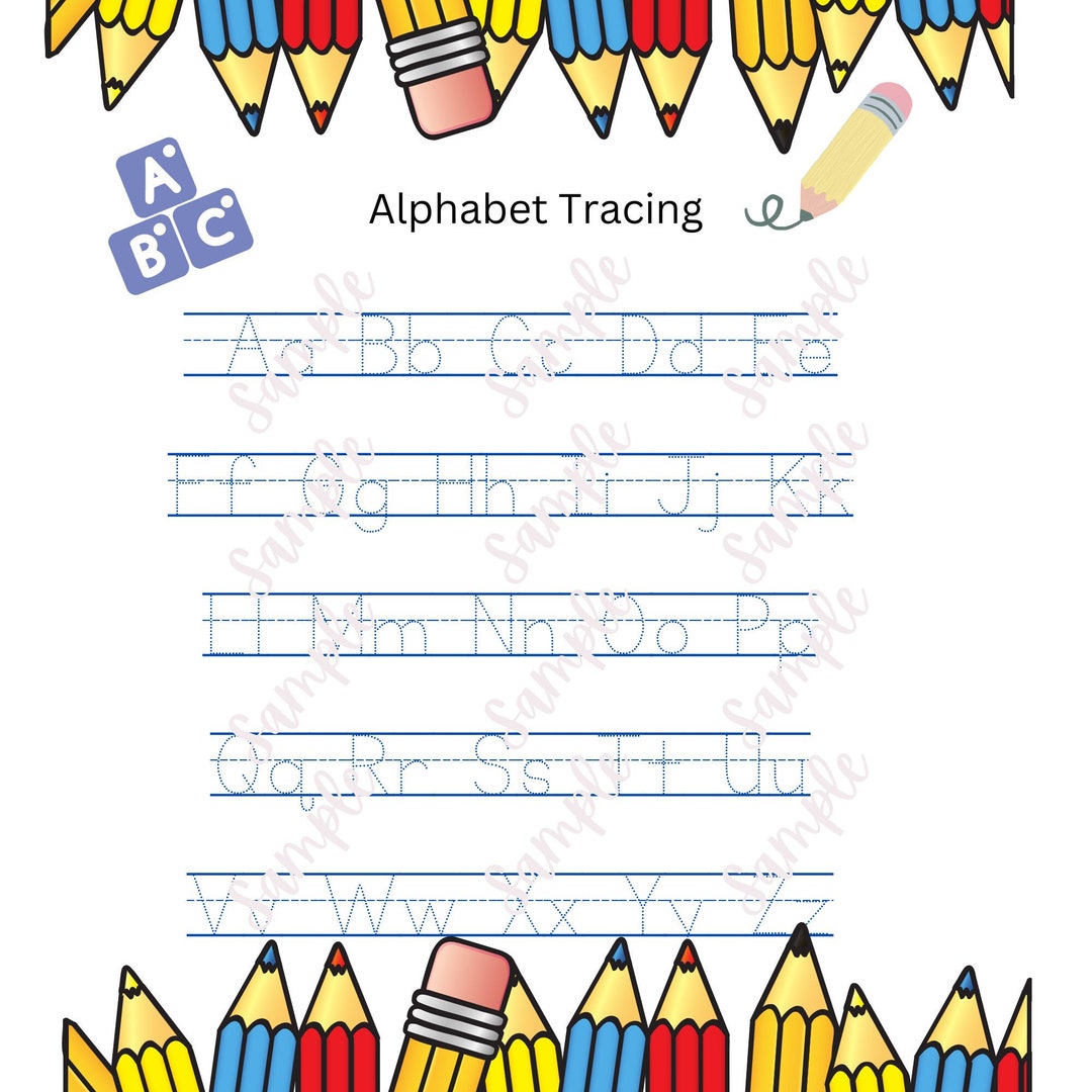 Kids Printable Alphabet Patterns Children's Activities Etsy