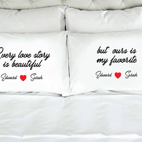 Couples Pillow Cases Etsy
