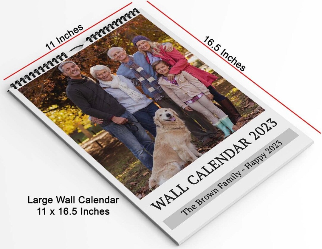 2023 Modern Custom Photo Create Your Own Family Calendar Etsy