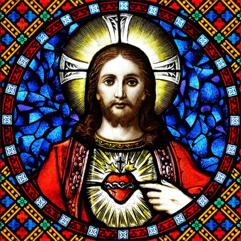 Custom Frosted Stained Glass Window Film,pvc Static Cling ,church Jesus