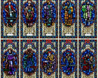Customized size Religious Stained Glass Films Frosted Window Sticker,Christ Gothic Styles Painting Window Film