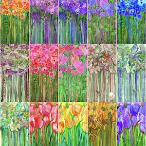 Customized Size Flower and Butterfly Stained Glass Film Opaque Static Cling for Bathroom Kitchen and Home Decor Privacy