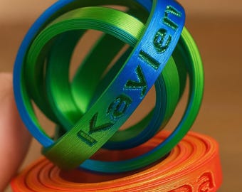 Personalised Gyroscope Fidget Spinner, Custom Name PLA Desk Gift