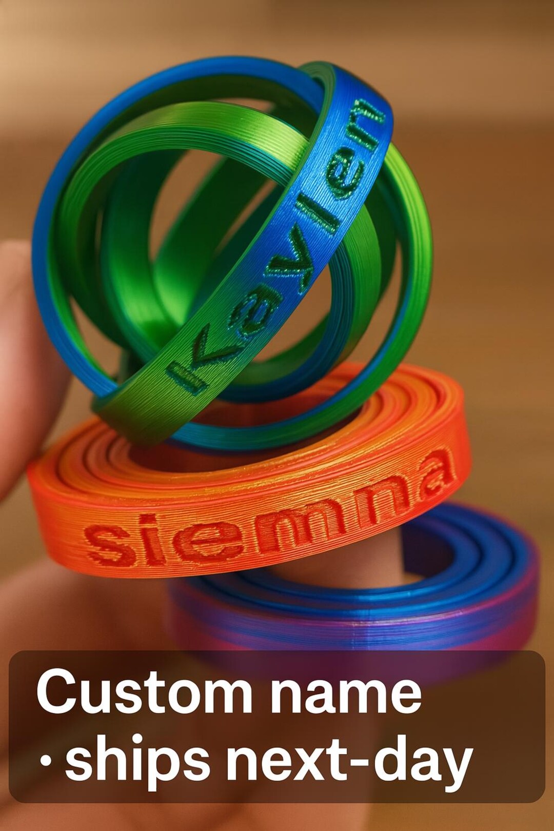 Personalised Fidget Toy Gyroscope Spinner - Unique Fidgets for Stress ...