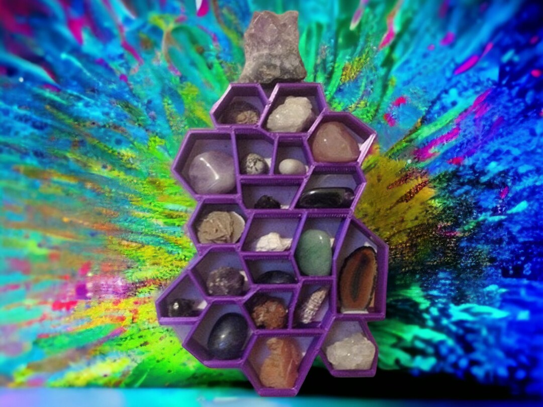 Stylish Crystal Display Shelf Wallmounted Organizer Perfect Gift for Gemstone Collectors Mother