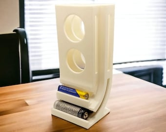 AA & AAA Battery Dispenser – 3D‑Printed Desktop Organizer for Rechargeable and Standard Cells