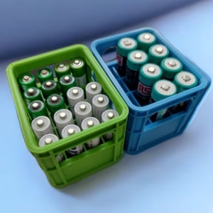 Stackable Battery Organizer: AA, AAA, 9V Compact Storage Tray