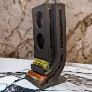 3D Printed AA & AAA Battery Organizer: Modern Home Office Dispenser