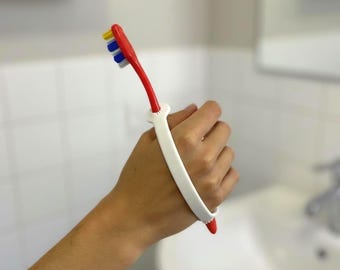 Adaptive Utensil Cuff – Spoon/Fork/Toothbrush Grip Aid • Easy Eating & Brushing • Free Delivery