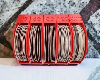 Personalized Sanding Pad Holder: 6-Inch DIY Workshop Storage