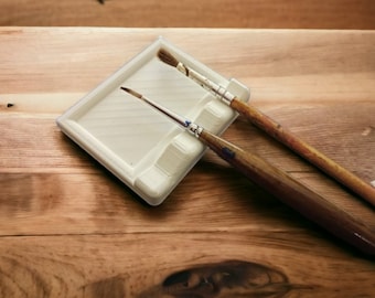 3D Printed Paint Brush Holder: Artist Brush Rest, Two Pack