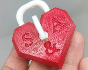 Custom Heart Padlock – Engraved Love Lock Keepsake