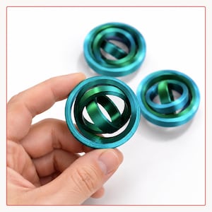 3D-utskriven gyroskopisk Fidget Spinner | Tyst skrivbordsleksak, stresslindring, tillverkad i Storbritannien av PLA