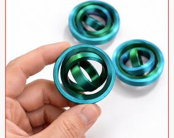3D Printed Gyro Fidget Spinner | Silent Desk Toy, Stress Relief, UK Made PLA