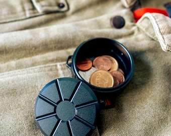 EDC Box with Clip Coin Case Travel Organizer Pill Case Metal Jewelry Storage Container Aluminum Box Stash Gift SD Card Case Tech Container