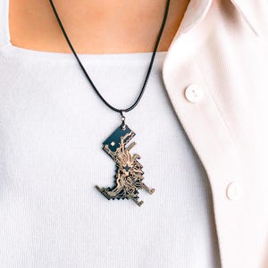 Collar de dinosaurio T-Rex 404: colgante de circuito impreso geek