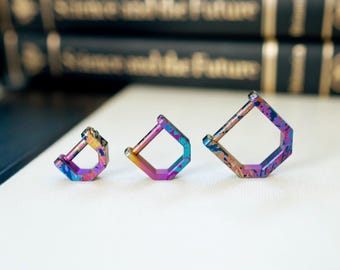 Colorful Titanium Keychain Ring EDC D Ring Strong Metal Shackle Connector Ring D-Ring Joint Lanyard Link