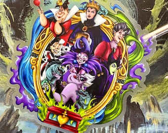 Vinilo de villanos: calcomanía impermeable para portátil